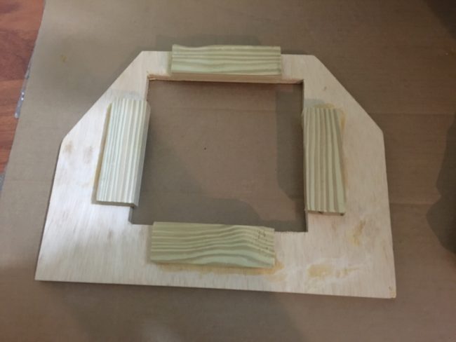 No problem! All he had to do was add a few more blocks of plywood to make up for the missing space.