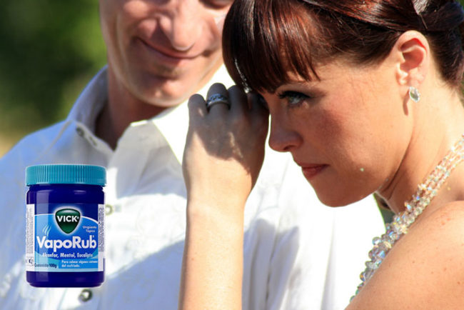 Need to cry on cue? Rub a little Vicks under your eyes -- NOT in your eyes -- and the menthol should do the trick.