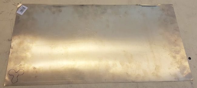 He started out with a thin piece of brass sheet metal.