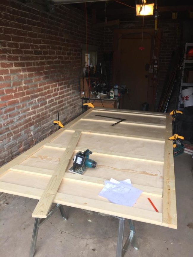 Then he got to work on the meat of the thing -- the floor went down!