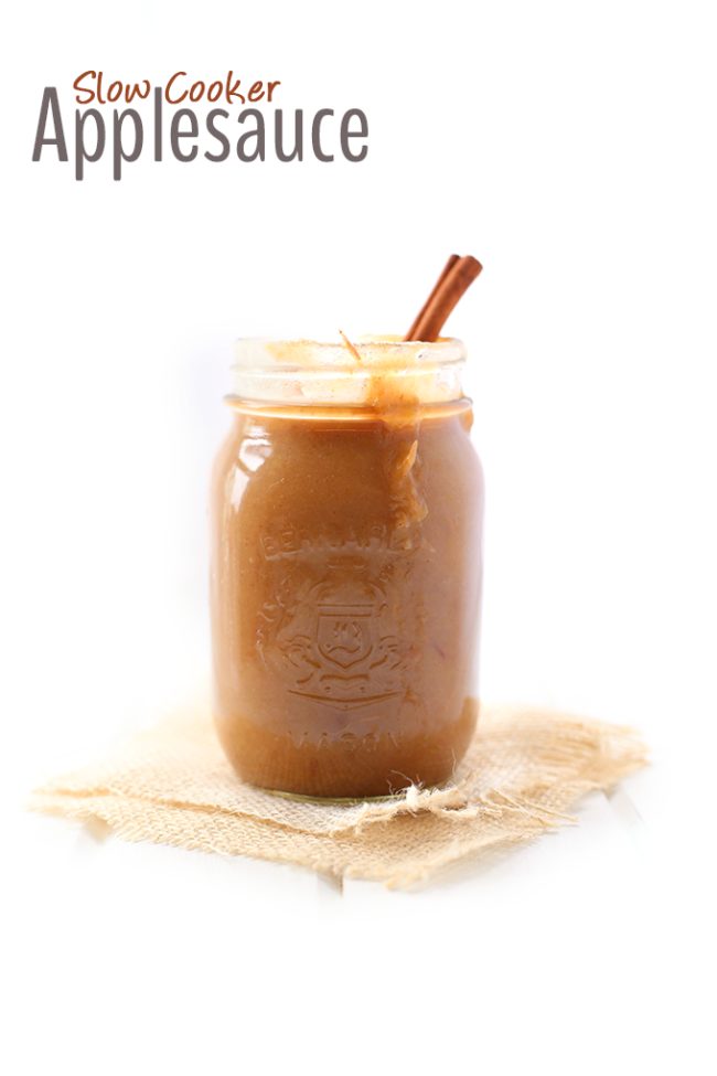 Slow-cooked applesauce with cinnamon sticks?Yes, please!