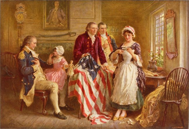Betsy Ross created the first American flag.