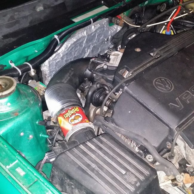 If a Pringles can is an important component of your car, it's probably best to just keep it off of buy-and-sell websites.