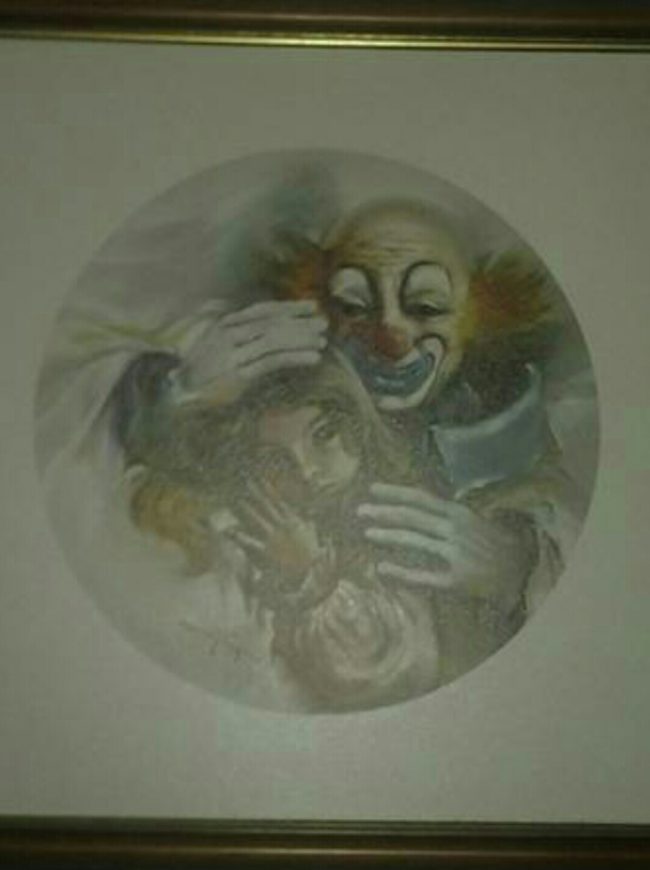 A clown is probably the last person on earth I would want consoling me.