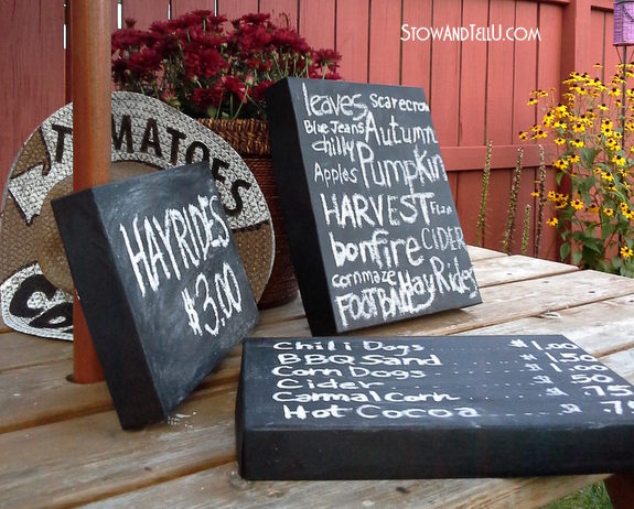 Craft your own chalkboards for any occasion. 