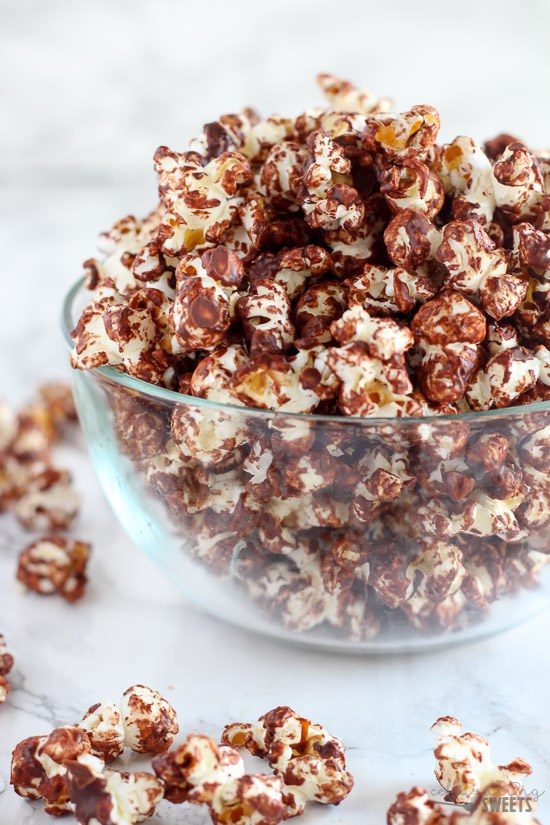 This chocolatey popcorn recipe is an excellent addition to any movie night.