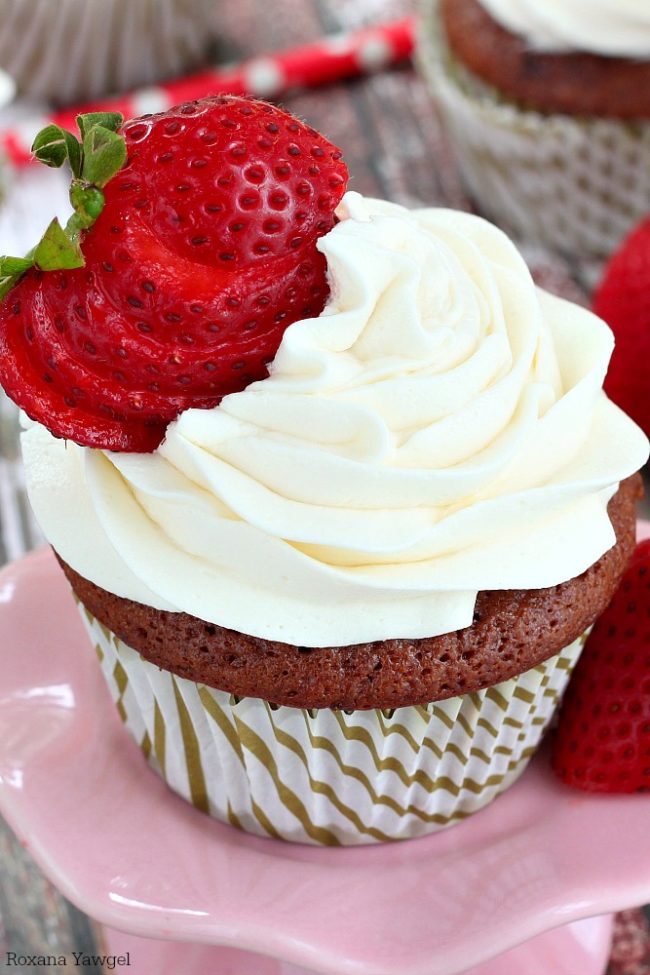 Instead of using cocoa powder, this cupcake recipe substitutes melted chocolate -- yum!