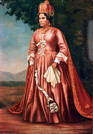 Queen Ranavalona I of Madagascar took the throne after her father saved the king's life; the king adopted her and married her to his son as a show of thanks. She was the first of his wives, so her children would have been the rightful heirs to the throne.But after she couldn't produce any children and her husband died, she forced her way to power by using a military force to hold down the palace.