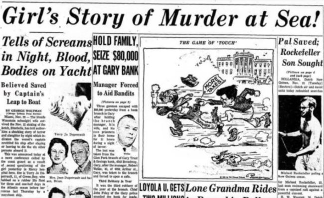 The Duperraults were having an amazing vacation full of snorkeling and collecting shells, but the return trip to the U.S. ended in almost all of their deaths.One night, Terry Jo woke up below deck to hear her brother yelling, “Help, Daddy! Help!”When everything went silent, she got out of bed and came across the bodies of her mother and brother lying in a pool of blood.