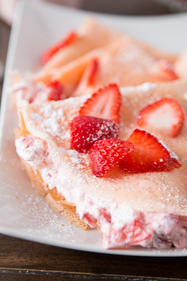 When you pair strawberry milkshakes and crepes, amazingly delicious things happen.