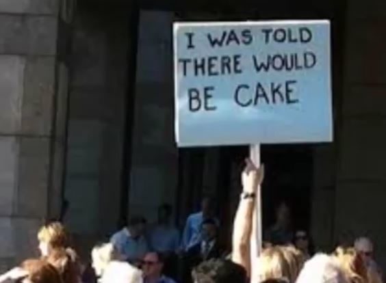 Marie Antoinette reference or just plain ol' hunger? You decide.