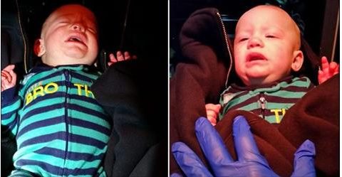 The little boy could have easily gotten hypothermia, but police say that besides being cold and distressed, he's fine.He was taken to a hospital shortly after and placed with Child Protective Services.