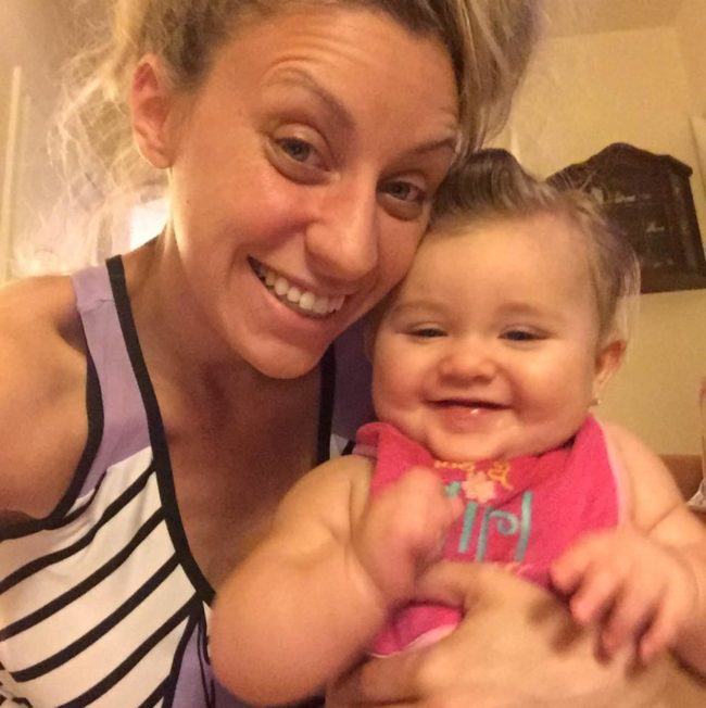 Panicked, Poremski ran back inside because her then eight-month-old daughter, Viviana, was sleeping upstairs. The candle had fallen, causing her couch and carpet to go up in flames.