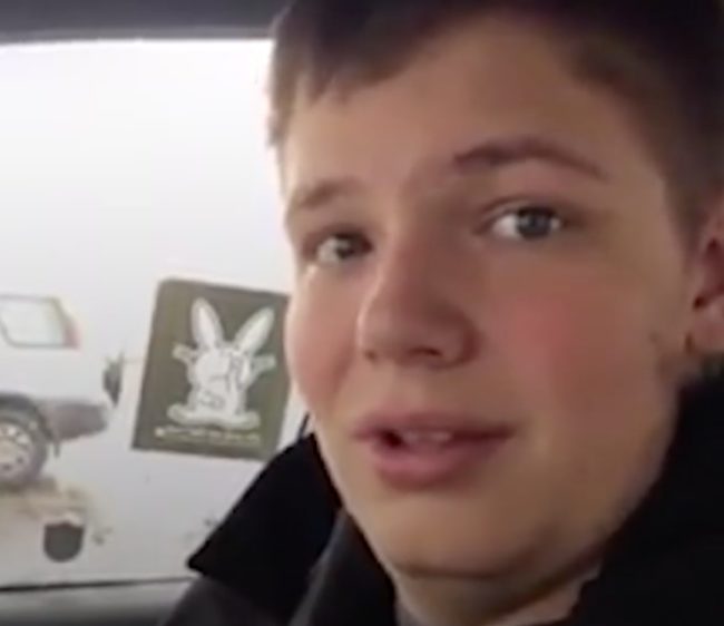 First she asks him what he thinks they're doing there, and he looks totally confused.