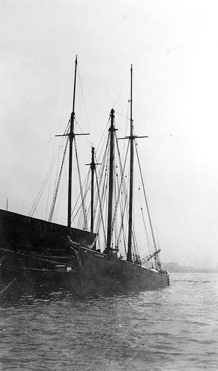 Sailors on the A. Earnest Mills, a schooner like the one pictured below, watched their ship sink. It was full of a heavy load of salt, so it went under quickly. That's why it was such a shock when it appeared again days later.