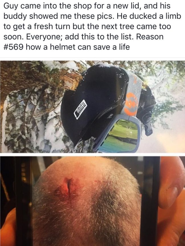 There's no way he would've survived without that helmet.