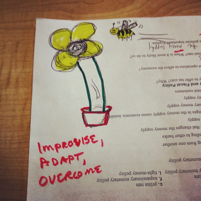 When a student drew a penis on their homework, the teacher turned it into a phallic work of art.