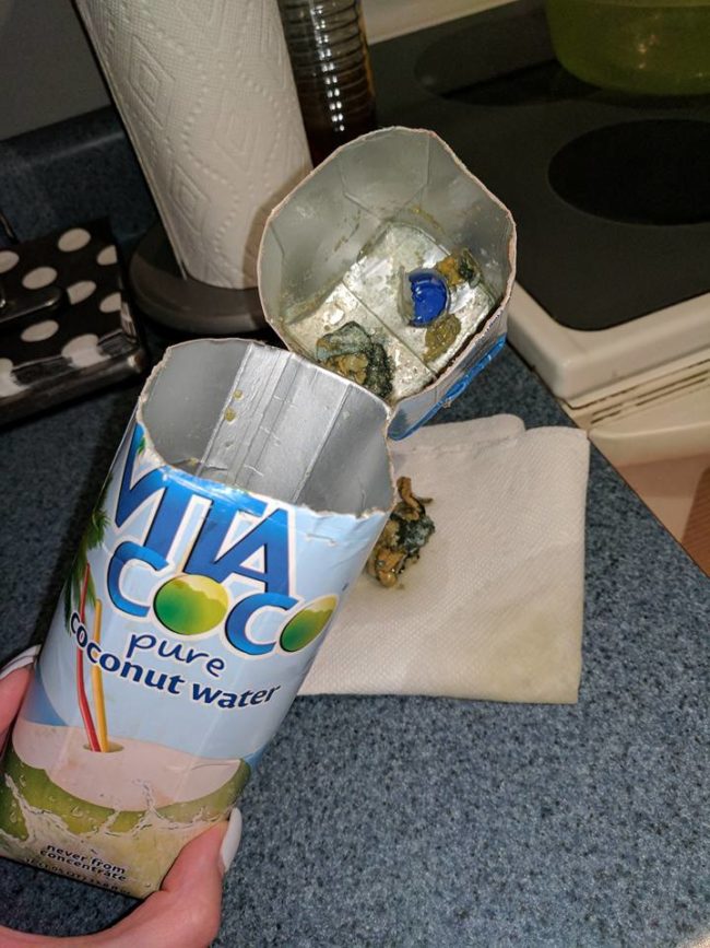 There were no indications that anything was wrong with the drink beforehand. The expiration date read July 17, 2017.