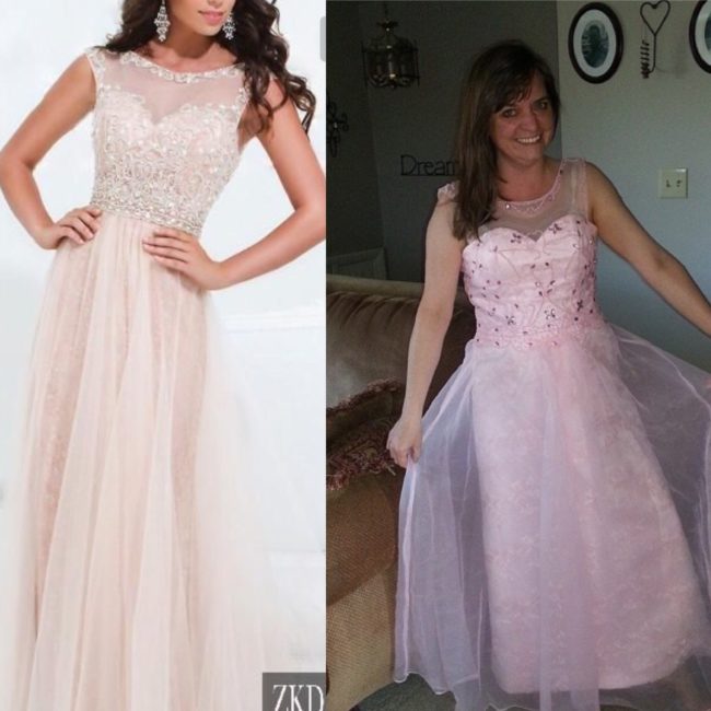 This Mom even tried on an epic online dress fail to show how awful it can be.