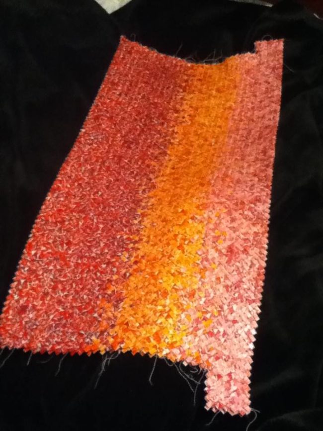 Here's an entire section complete. Notice the attention to detail in the way the colors bleed into each other.