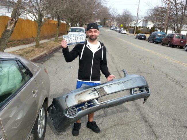 This hit-and-run driver left behind something important.