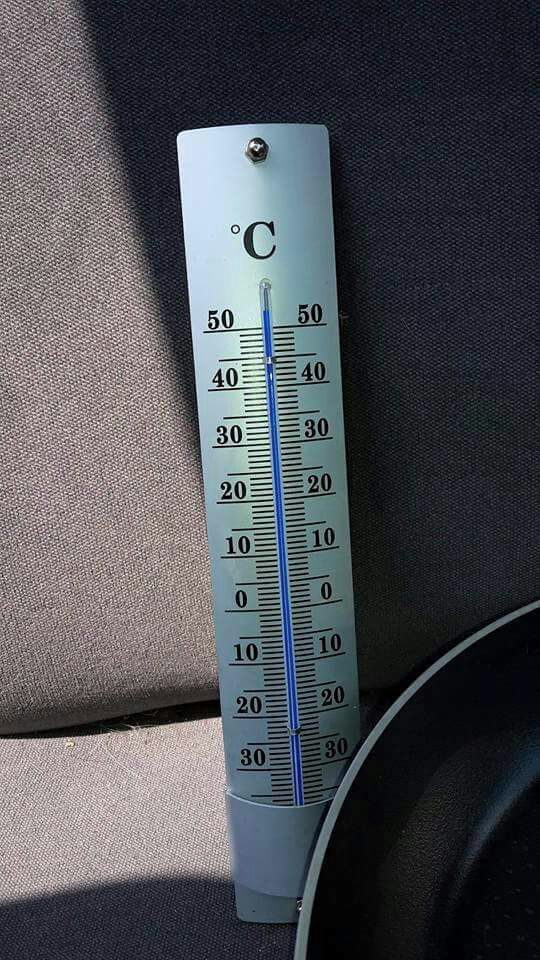 The temperature quickly reached over 122 degrees Fahrenheit.