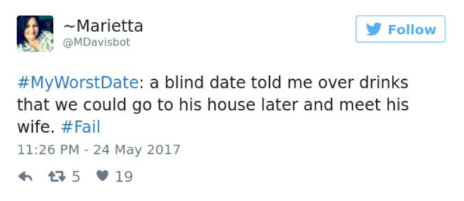 "Would you like to meet the woman I'm cheating on?"