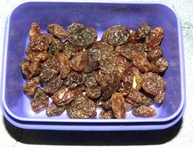 What's interesting is that although the school listed dried fruit as an acceptable snack, sultanas were apparently not included.