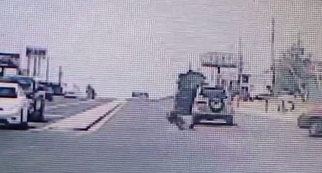 Fortunately, the driver behind them stopped as soon as the child fell out. "(The baby) just ran into the stranger's arms," Alanis said. "The woman on the passenger's side, [who] I believe is the mom, got out of the vehicle crying and ran toward the baby."