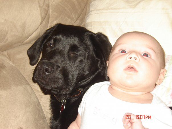 When adderly's pregnant sister thought about getting a puppy, she firmly told her not to out of concern. The mom-to-be decided to anyway, and when her baby girl was born in 2007, she met the sweet pup she'd share her childhood with.