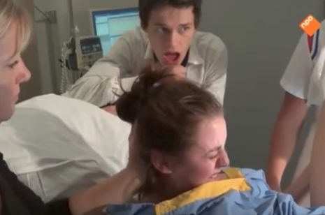 It's almost like he can't believe what he's seeing. Did you miss this day in school, bud? 