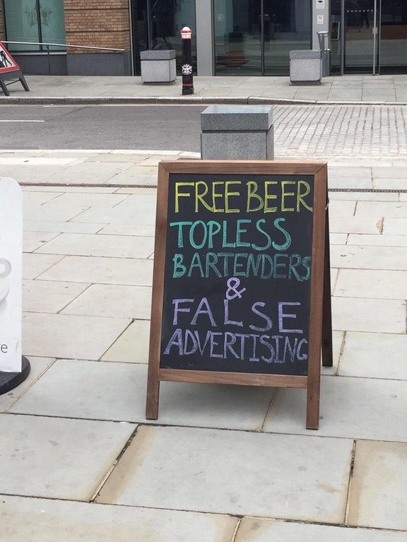 At least they're honest!