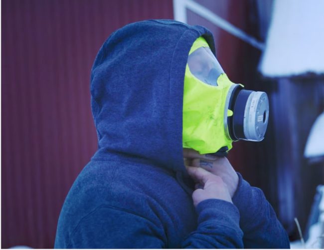 Jarppi and HP began by suiting up in fire-resistant protective gear.