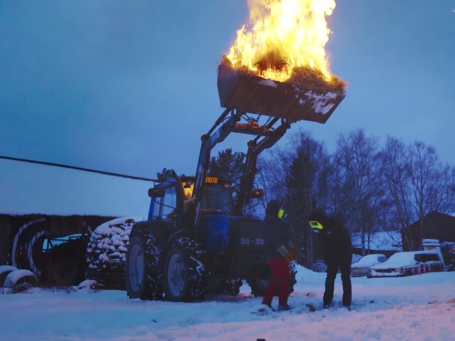 To make matters worse, they had that sucker hoisted into the air.