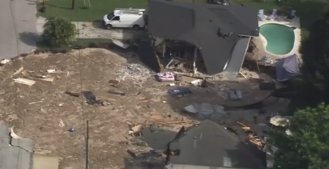 By around 5 p.m., the sinkhole finally stopped growing. All in all, it swallowedtwo homes, a boat, part of a road, and a driveway. Residents from four homes were allowed to return to their houses, but five are still tagged as unsafe.