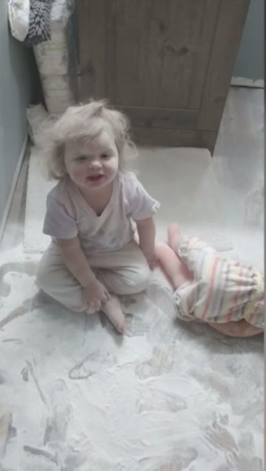 After a few moments of taking in her daughter’s mess, Boevers tries to encourage Juliann to clean up.