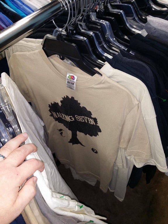 "10 years ago, I played bass in a local rock band. Yesterday, I found my band's t-shirt at Goodwill."