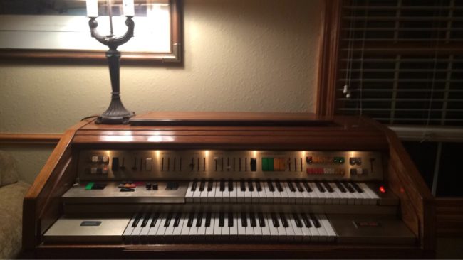 "Went to Goodwill for a $3 poster frame...came back with a Wurlitzer organ for $0.50."