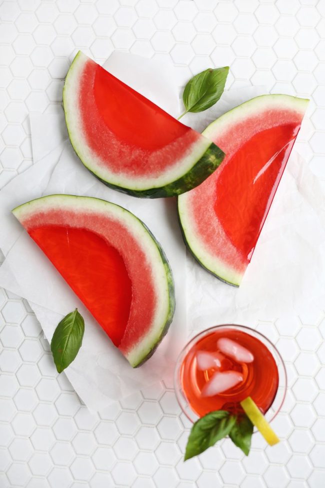 There's no shot glass required for these boozy watermelon jello shots.
