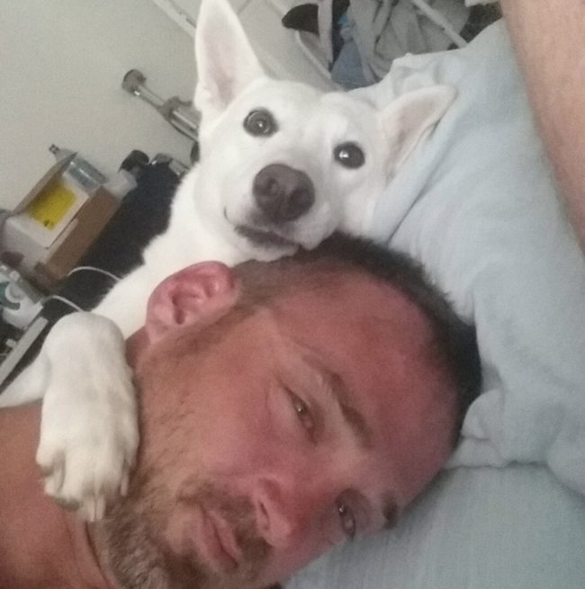 Captain Jordan Smith is your average animal lover. He loves taking selfies with his dogs. 