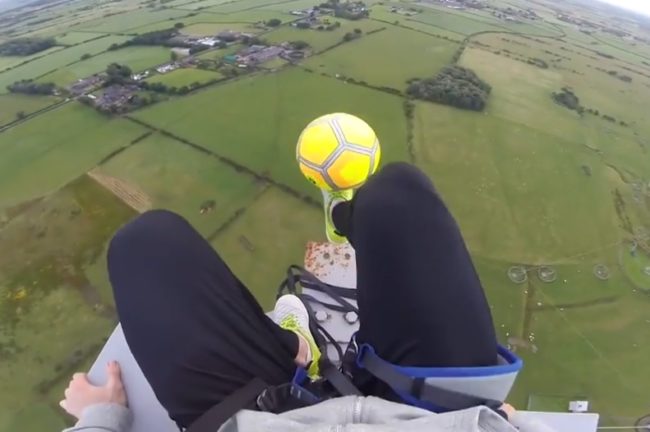 "I always like to push myself, especially something I have a fear of. It was quite windy up there but it was not quite as bad as I had expected."