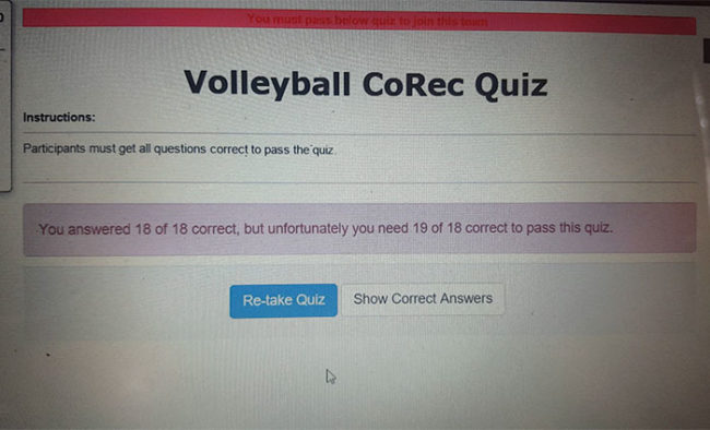 They say millenials are ambitious, but getting more than 100 percent correct might challenge anyone's drive to succeed.