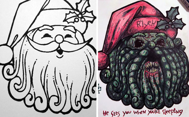 He's always watching, kids.