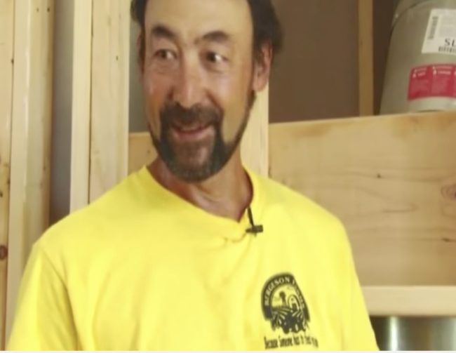 Keeping his cool, Bergeson realized that the nail had, in fact, become lodged in his chest.