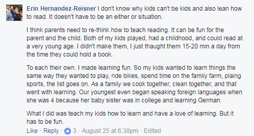 ...while others explained that kids can still learn and have fun.