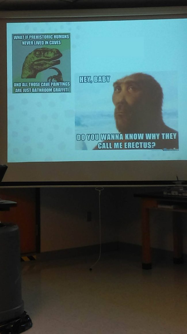 When your final presentation for anthropology class is on memes.