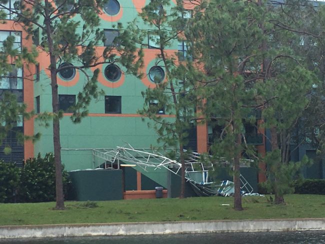 But the parks weren't the only areasimpacted by heavy winds and torrential downpours.