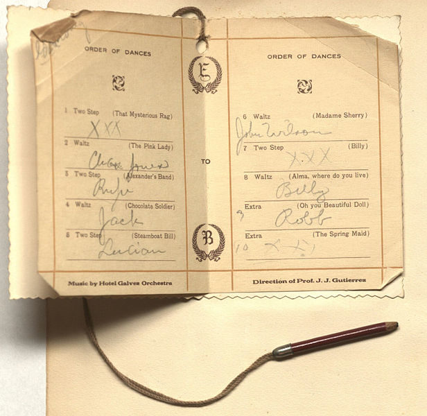 If women wanted to stay ahead of the game and plan out who they wanted to dance with at a ball, dance cards came in handy.