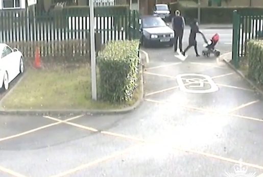 Shoeman had been trying to drive into the staff parking lot. McCarthy, who was on duty there, told him that he couldn'tand stood in front of the car to block access.