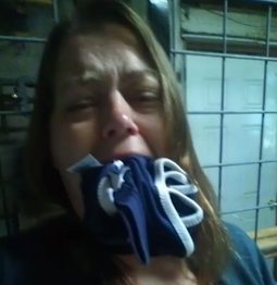 When police arrived at Williams' home in Middleton, Ohio, they reportedly found her with her clothes ripped and hands loosely tied behind her back. In the social media posts, she'd been gagged with what appeared to be underwear.